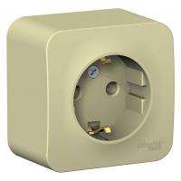 Розетка Schneider Electric Blanca с заземлением бежевый