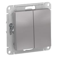 Выключатель 2-кл. Schneider Electric AtlasDesign алюминий