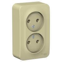 Розетка двухпостовая Schneider Electric Blanca без заземления бежевый